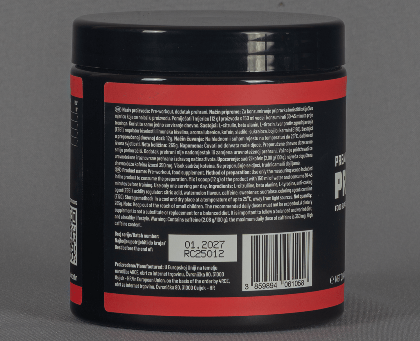 4RCE pre-workout (265g)