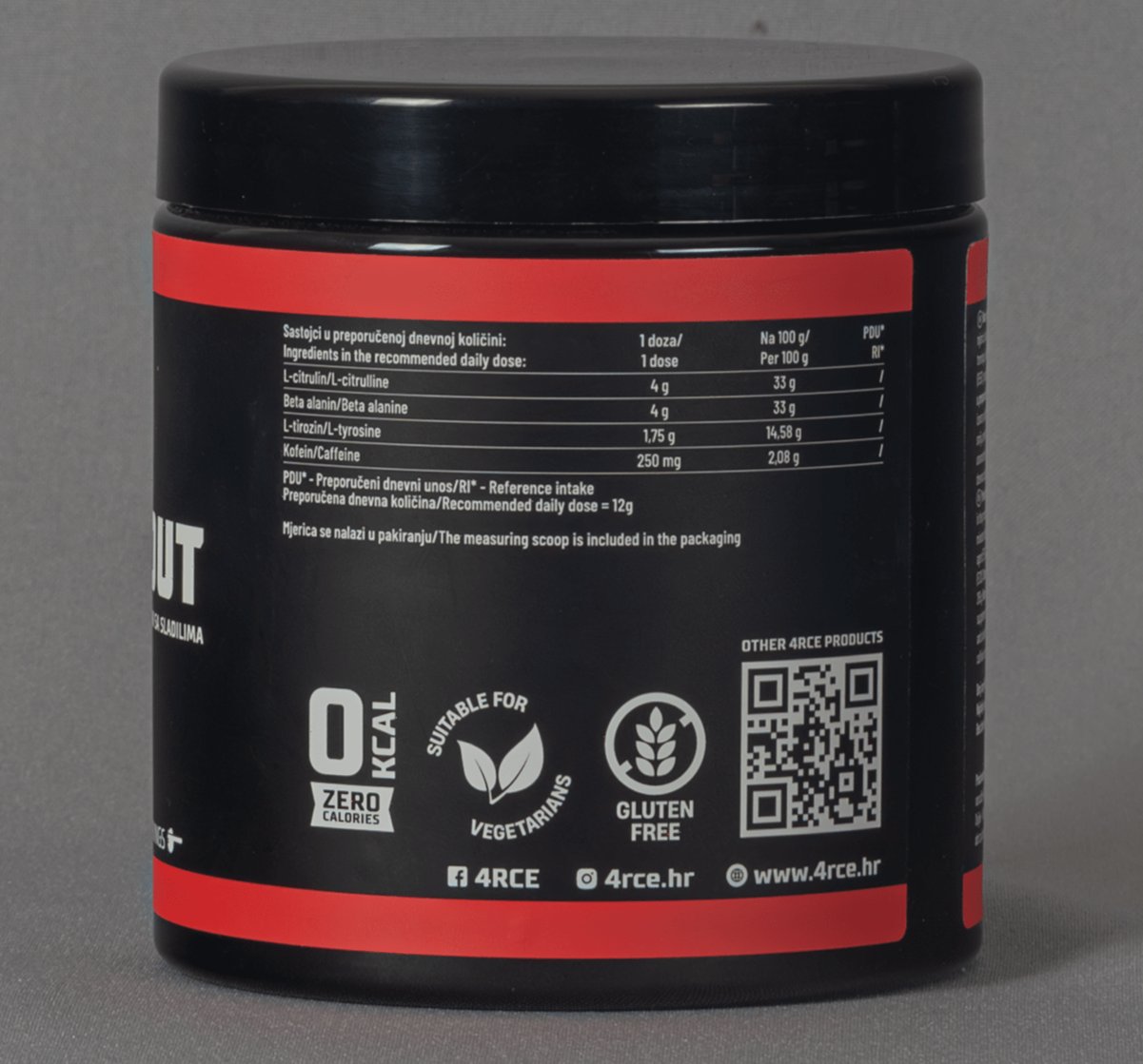4RCE pre-workout (265g)