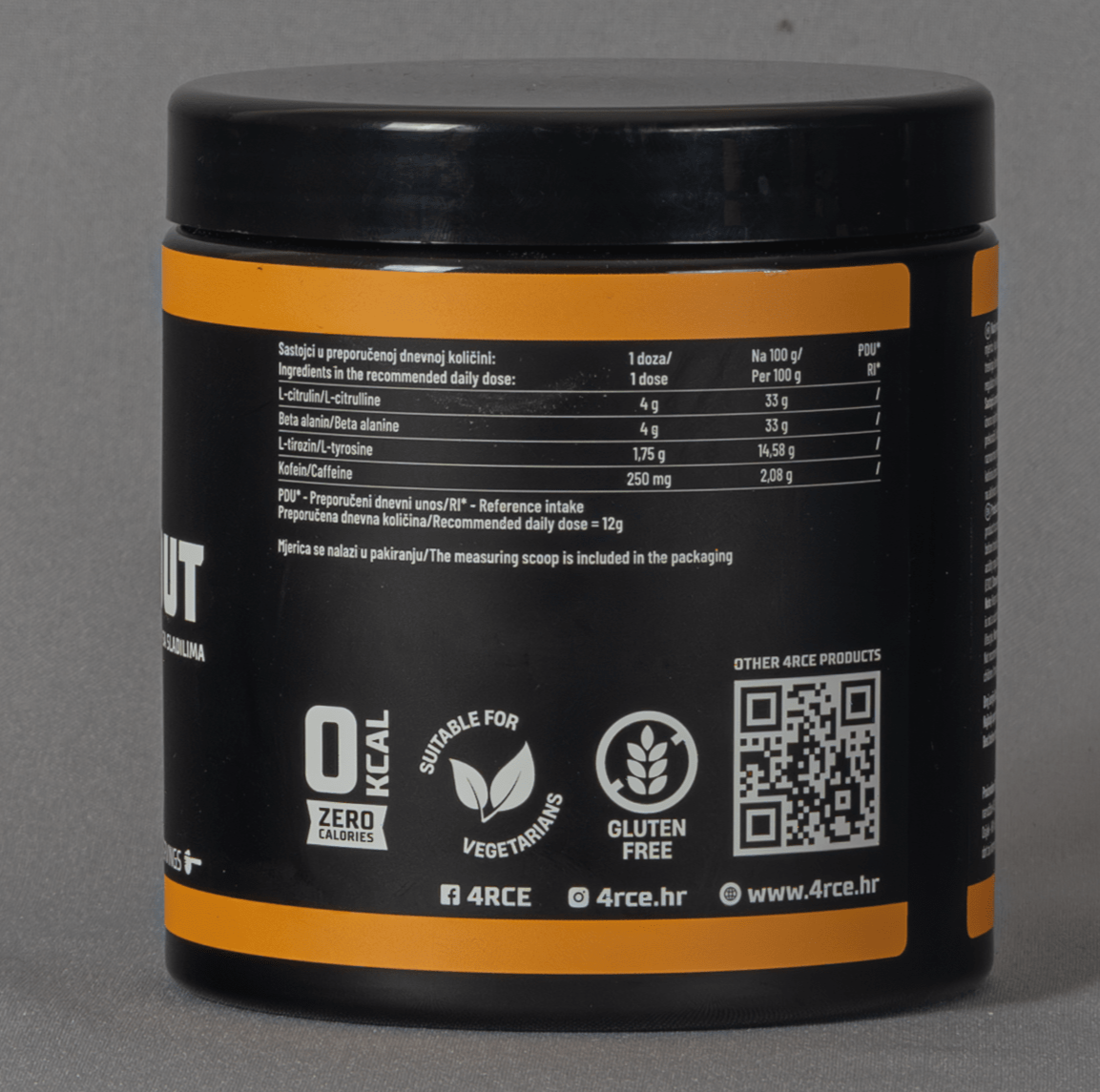 4RCE pre-workout (265g)