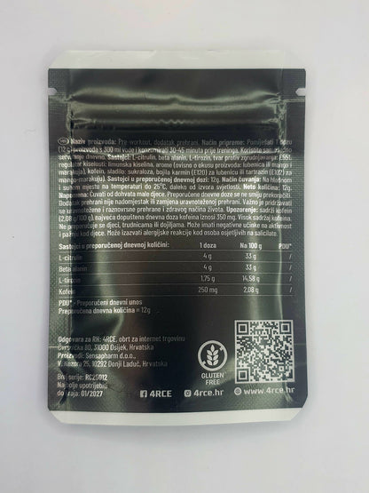 4RCE pre-workout (12g)